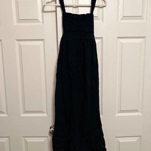Maxi Black Linen Dress